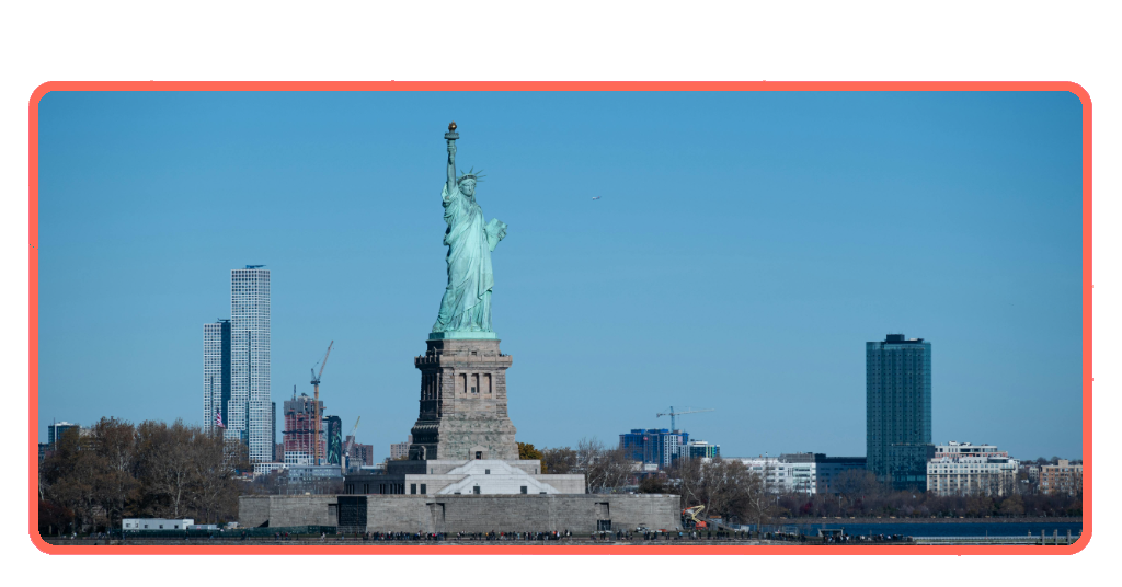 New York City skyline and Brooklyn Bridge view