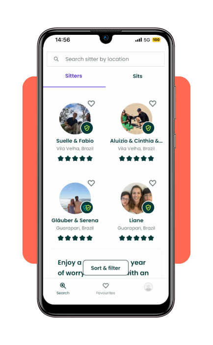 TrustedHousesitters app interface showing pet listing creation