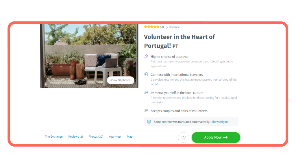 Worldpackers app application process