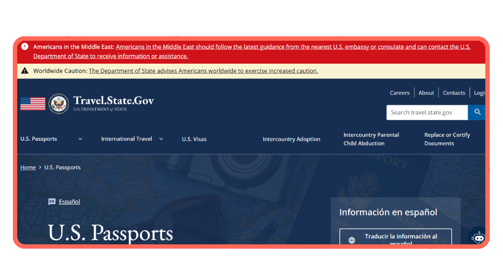 Step-by-step passport renewal process showing eligibility check