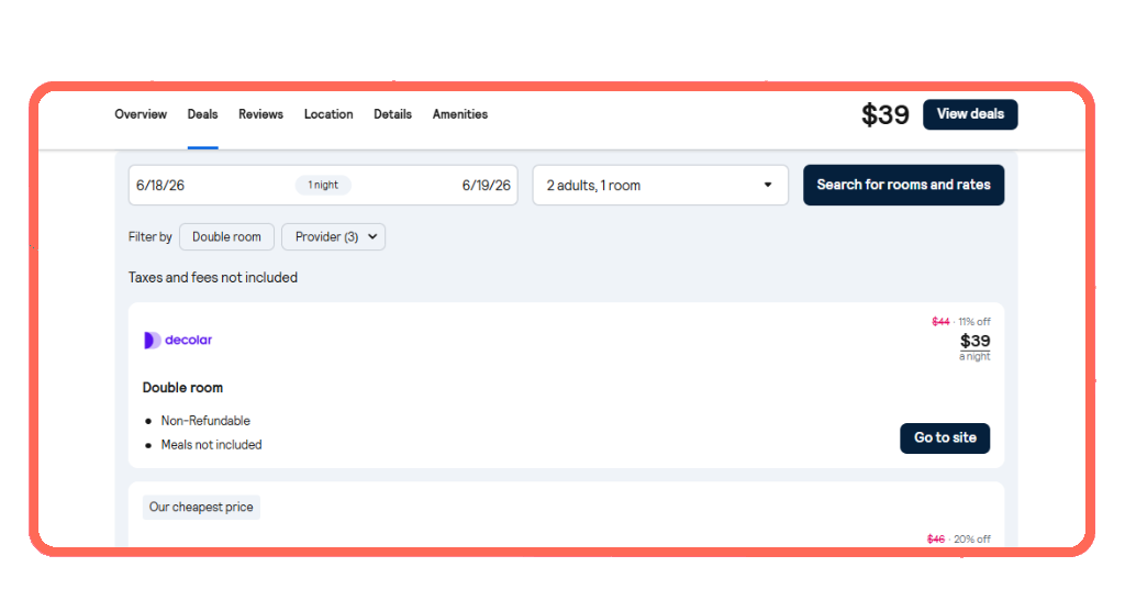 Reviewing total travel costs on Skyscanner before booking