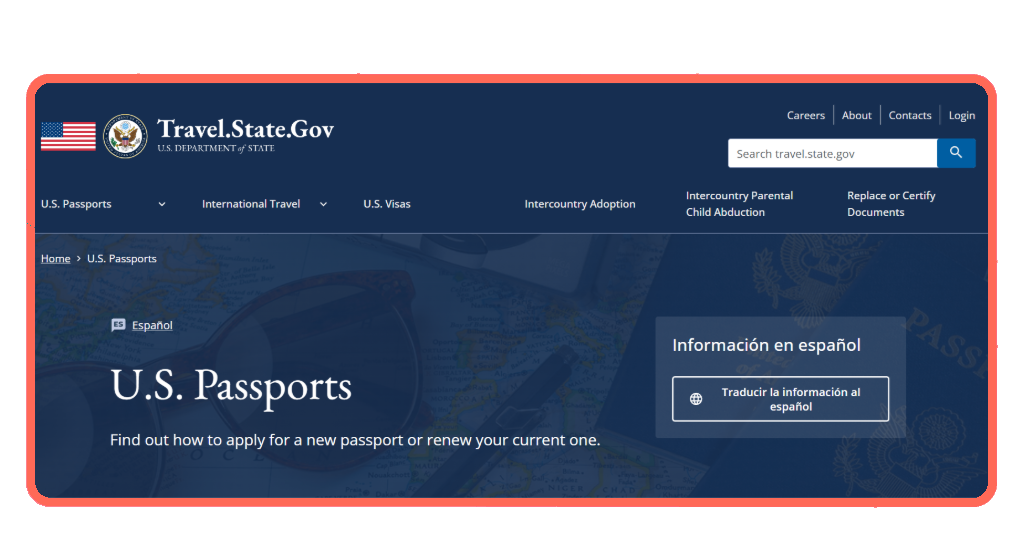 Step 1 - Review travel documents on the U.S. Department of State website