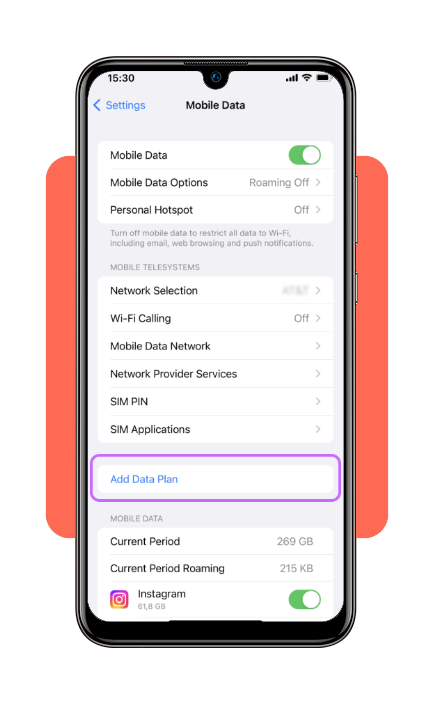Step 4 - Configure eSIM mobile settings on your phone